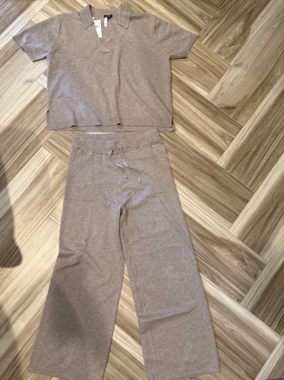 Splendid Cozy Two-Piece Set in Taupe